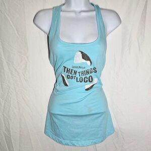 y2k captain Morgan blue racerback tank top